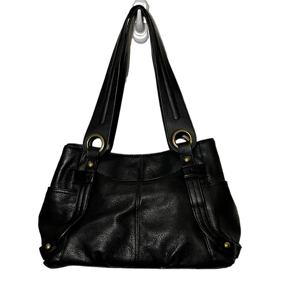 Tignanello Pebbled Leather Shoulder Bag Black - Picture 3 of 5